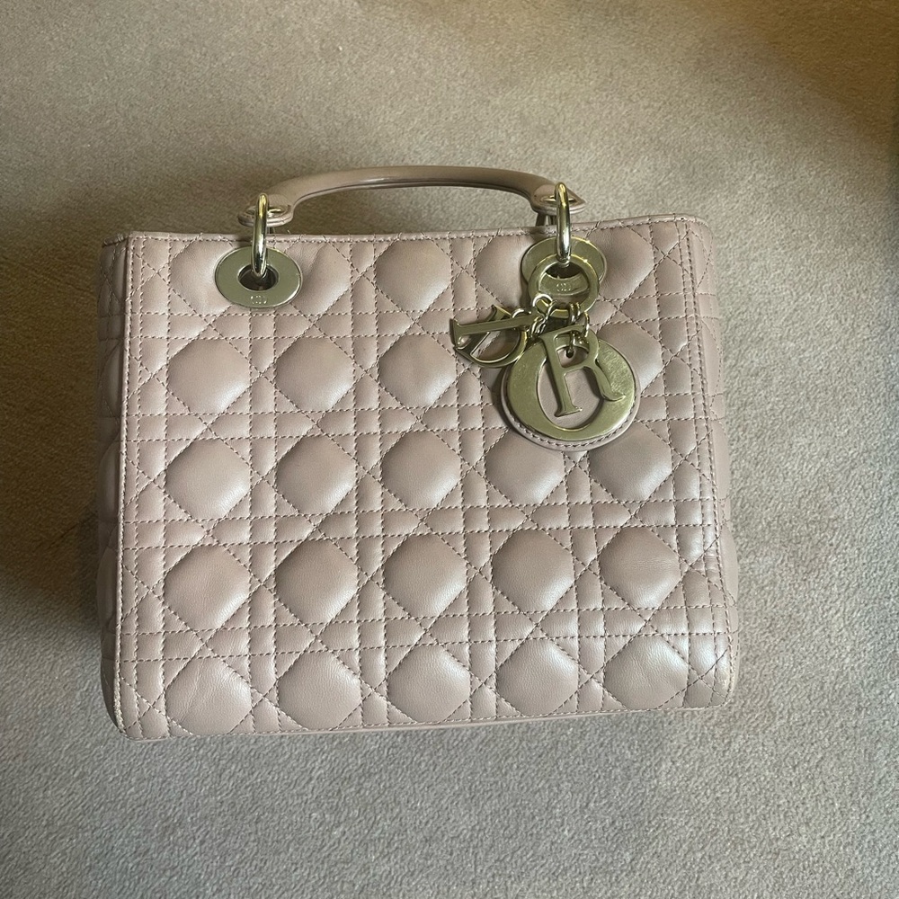 Medium pink lady dior bag